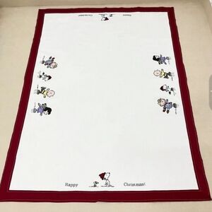 NEW PEANUTS CHARLIE BROWN CHRISTMAS Tablecloth COTTON XMAS snoopy